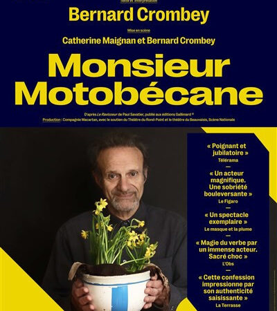 Monsieur Motobécane, le seul en scène de Bernard Crombey à la Porte Saint-Martin