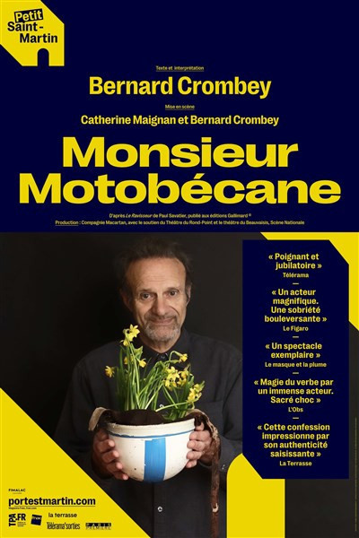 Monsieur Motobécane, le seul en scène de Bernard Crombey à la Porte Saint-Martin