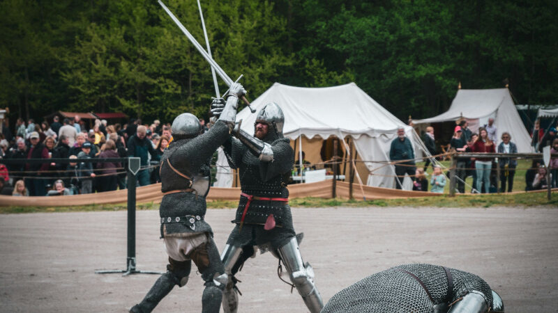 Tournois de chevaliers, spectacles et costumes d’époques, pour la Fête médiévale de Dourdan (91)