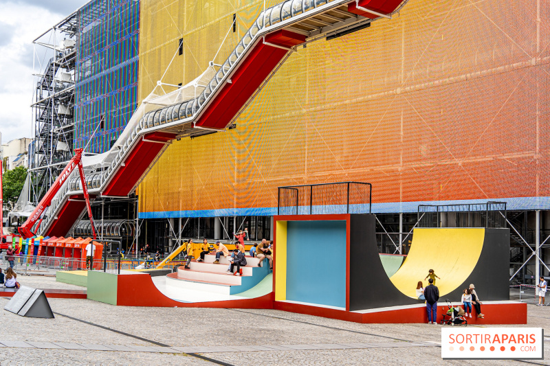 Insolite, un skatepark arty au Centre Pompidou, spécial JO Paris 2024