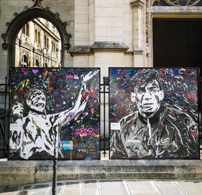 Les visages des jeux, l’exposition street-art gratuite de Jo Di Bona, à découvrir Place du Louvre