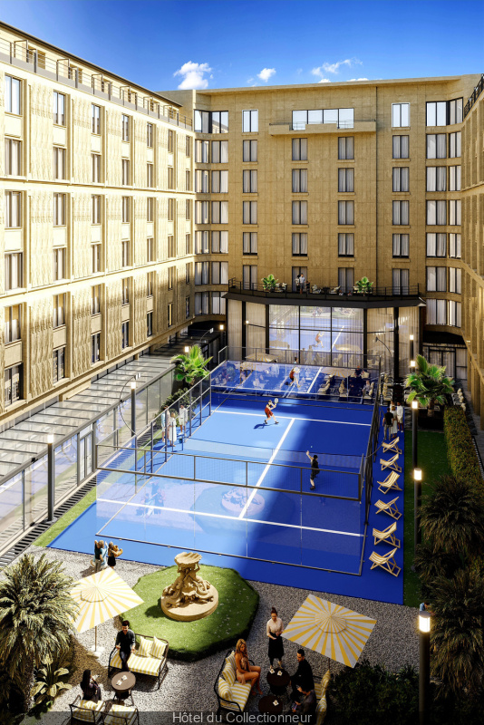 Padel à Paris : une piste 5 étoiles éphémère dans la cour de l’Hôtel du Collectionneur – prolongations