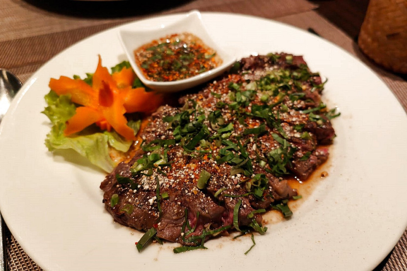 Les larmes du tigre épicées du restaurant Makham Thai