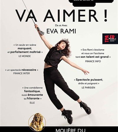 VA AIMER !, le seule en scène primée d’Eva Rami prolongé à Paris